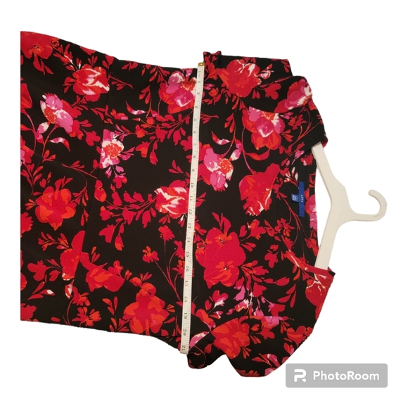 Apt. 9, Womens Black and Red Fit Flare Dress, Size XXL, Stretch Sleeves - Picture 4 of 5